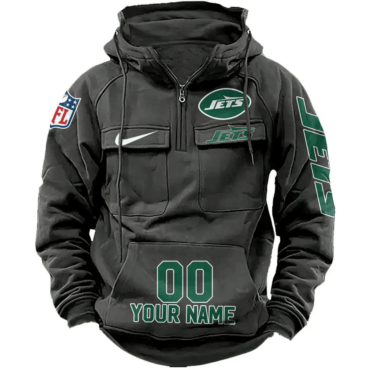 New York Jets Vintage Men Hoodie AZVMHD086