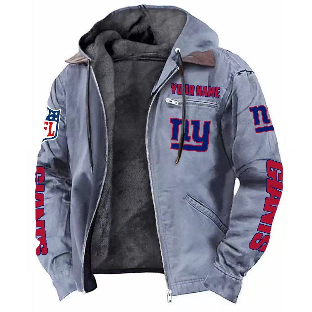 New York Giants DMJK0024 Hooded Cardigan Jacket