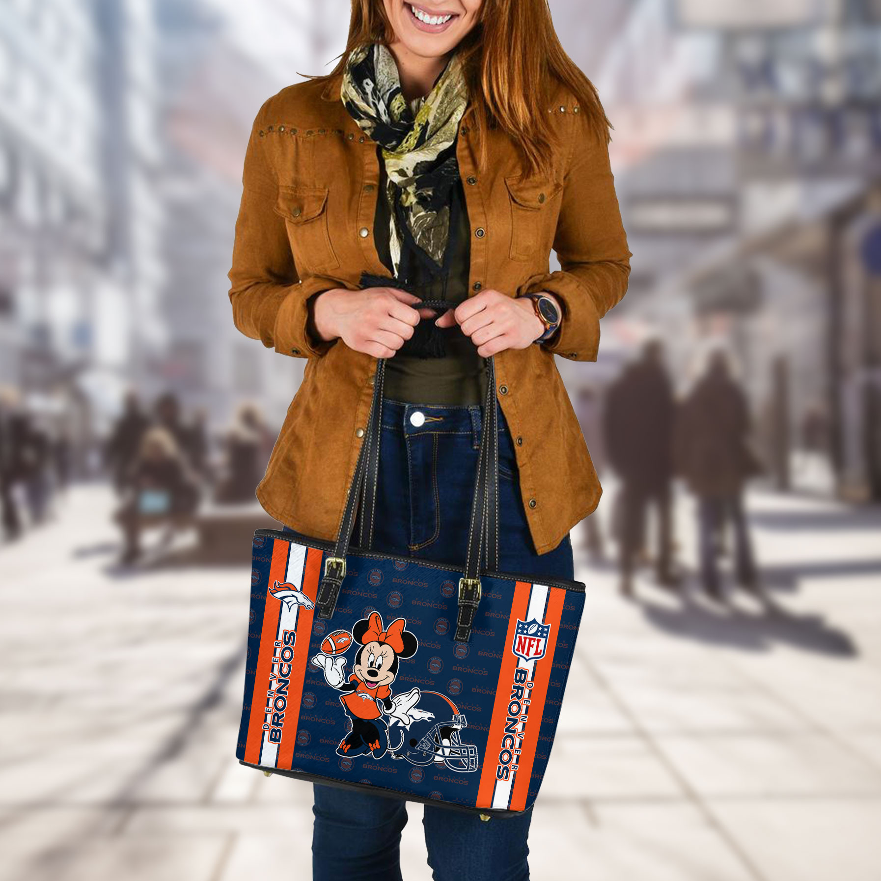 Denver Broncos Women Leather Tote Hand Bag BB20