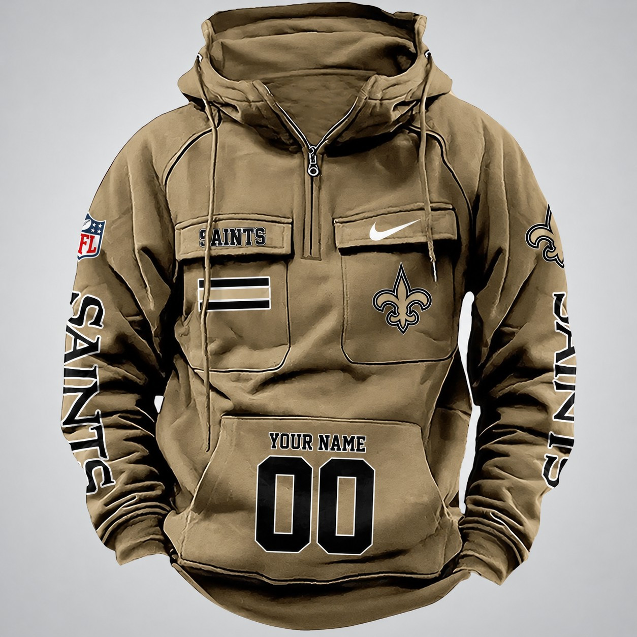 New Orleans Saints Vintage Men Hoodie DV2 AZVMHD402