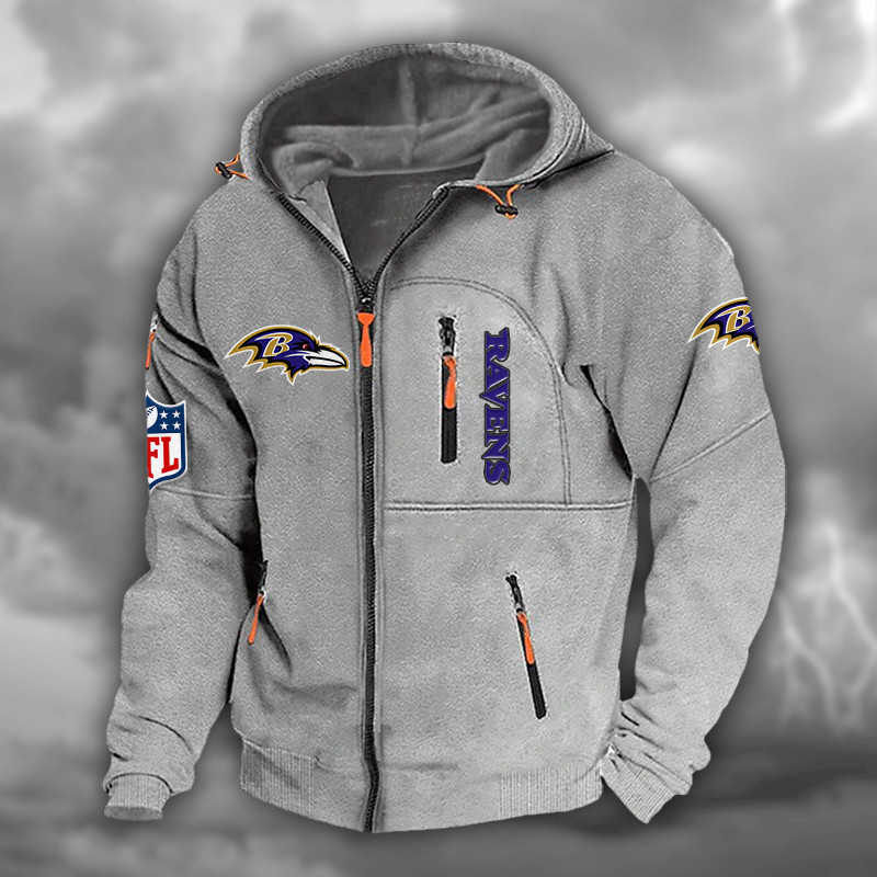 Baltimore Ravens DMCD0654 Hooded Cardigan Jacket