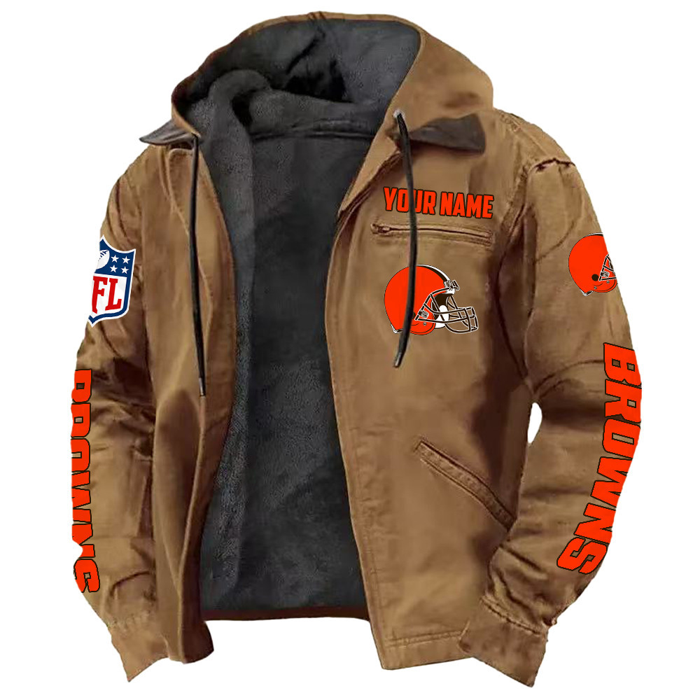 Cleveland Browns DMJK0008 Hooded Cardigan Jacket