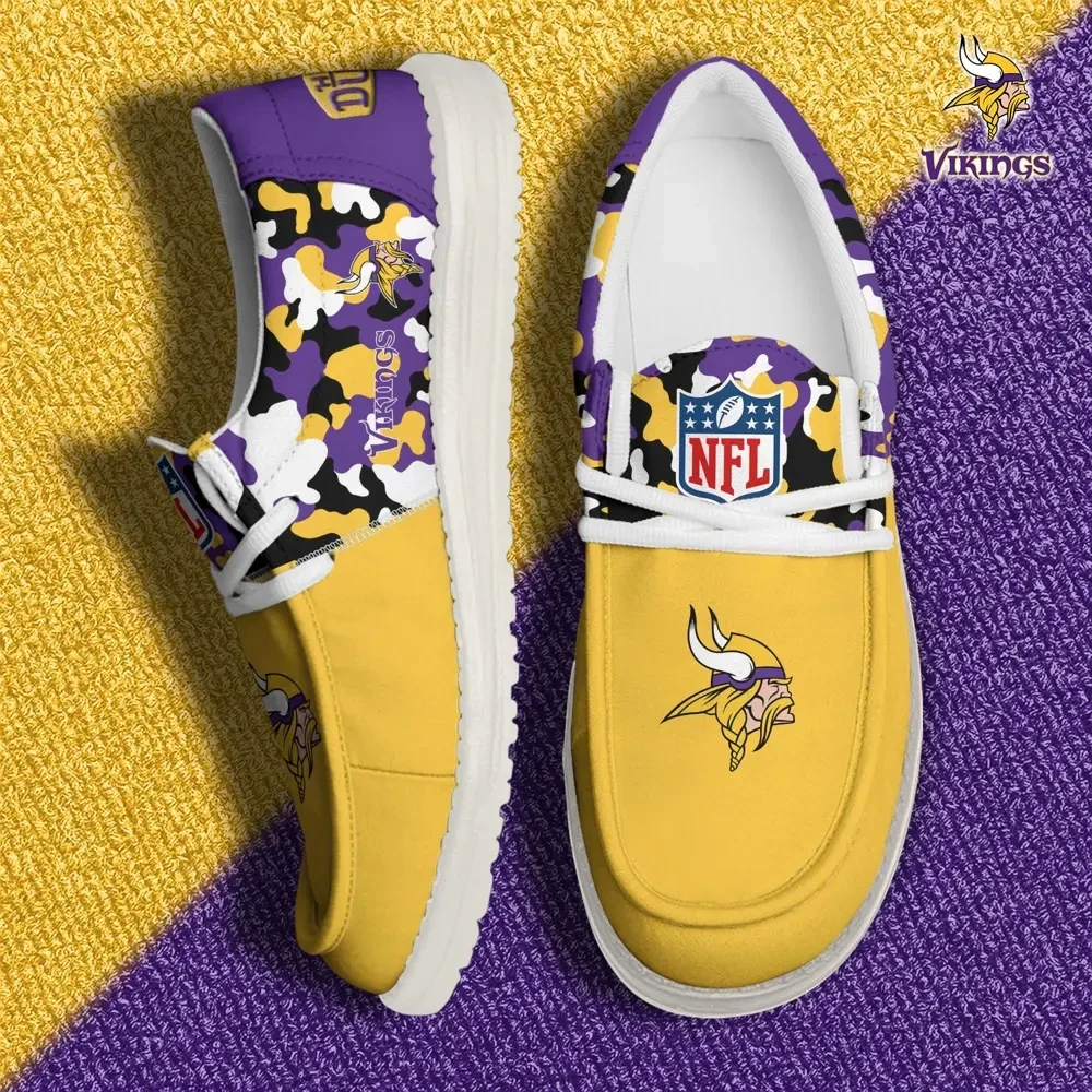 Minnesota Vikings Canvas Loafer Shoes