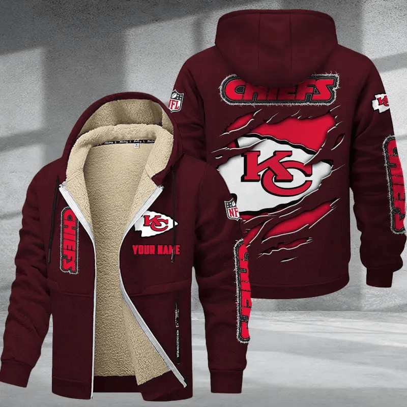 Kansas City Chiefs DMTZ0369 Premium Thick Zip-Up Hoodie