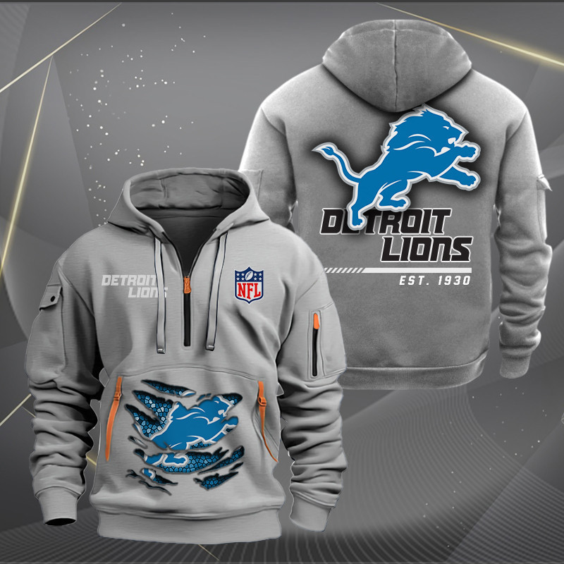Detroit Lions Heavy Hoodie AZHEAVYHD045