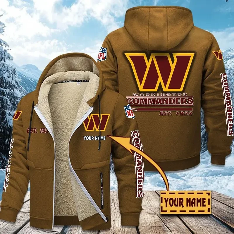 Washington Commanders Zip Up Fur Coat ANZTZH147