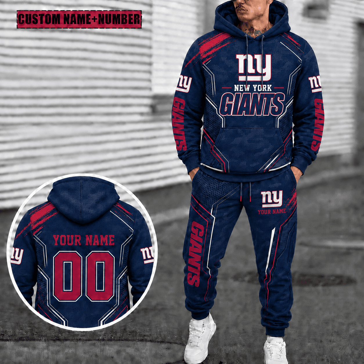 New York Giants Personalized Combo Hoodie And Sweatpants Gift For Fan VAN5018