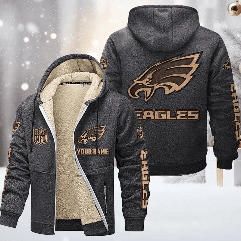 Philadelphia Eagles DMTZ0863 Premium Sherpa-Lined Winter Hoodie – Personalized Edition