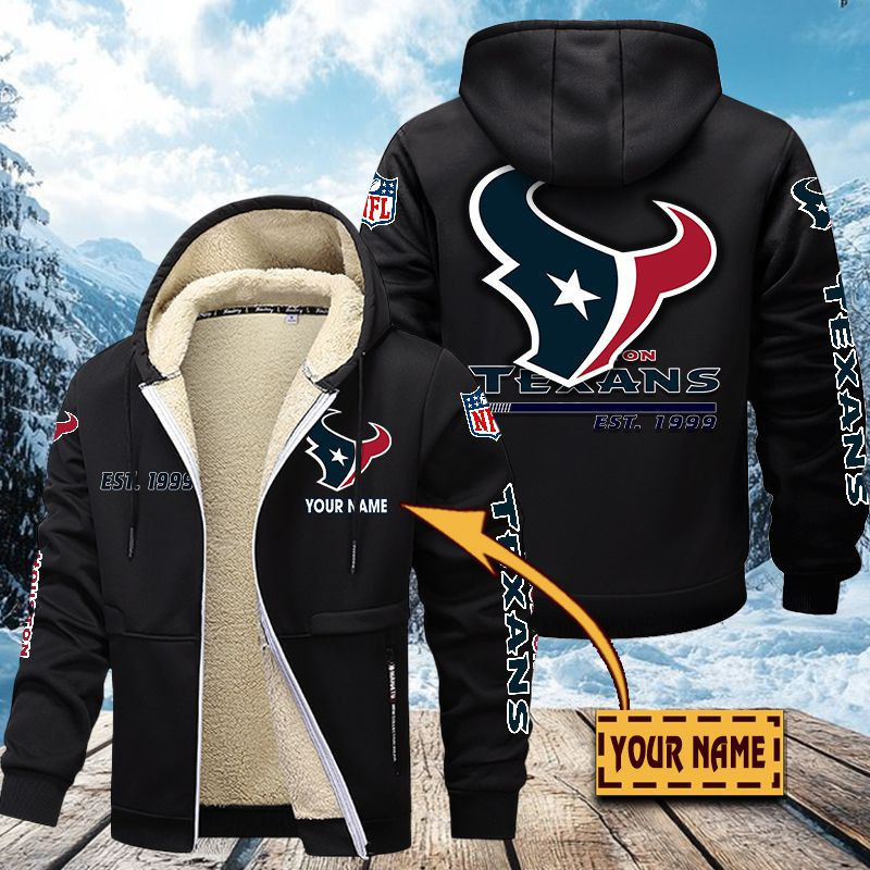 Houston Texans Premium Sherpa-Lined Winter Hoodie – Personalized Edition VITZC083