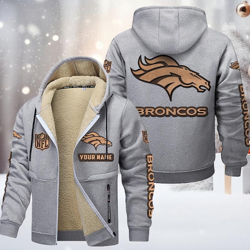 Denver Broncos DMTZ0847 Premium Sherpa-Lined Winter Hoodie – Personalized Edition