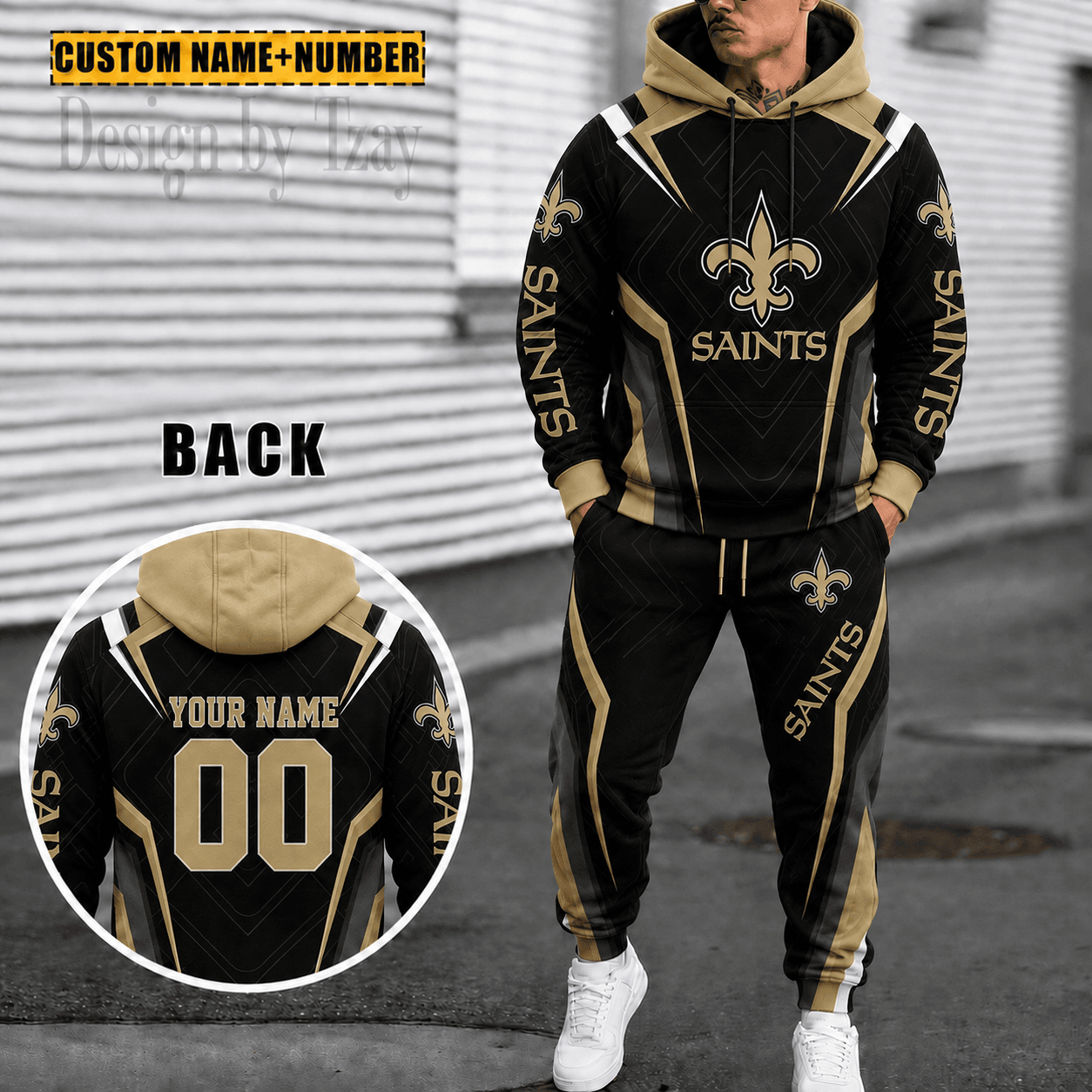 New Orleans Saints Personalized Combo Hoodie And Sweatpants Gift For Fan VA10109