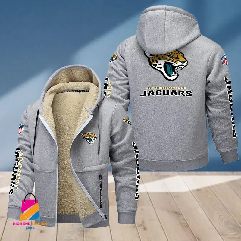 Jacksonville Jaguars Multicolor Thickened Zipper Hoodies ANZTZH015