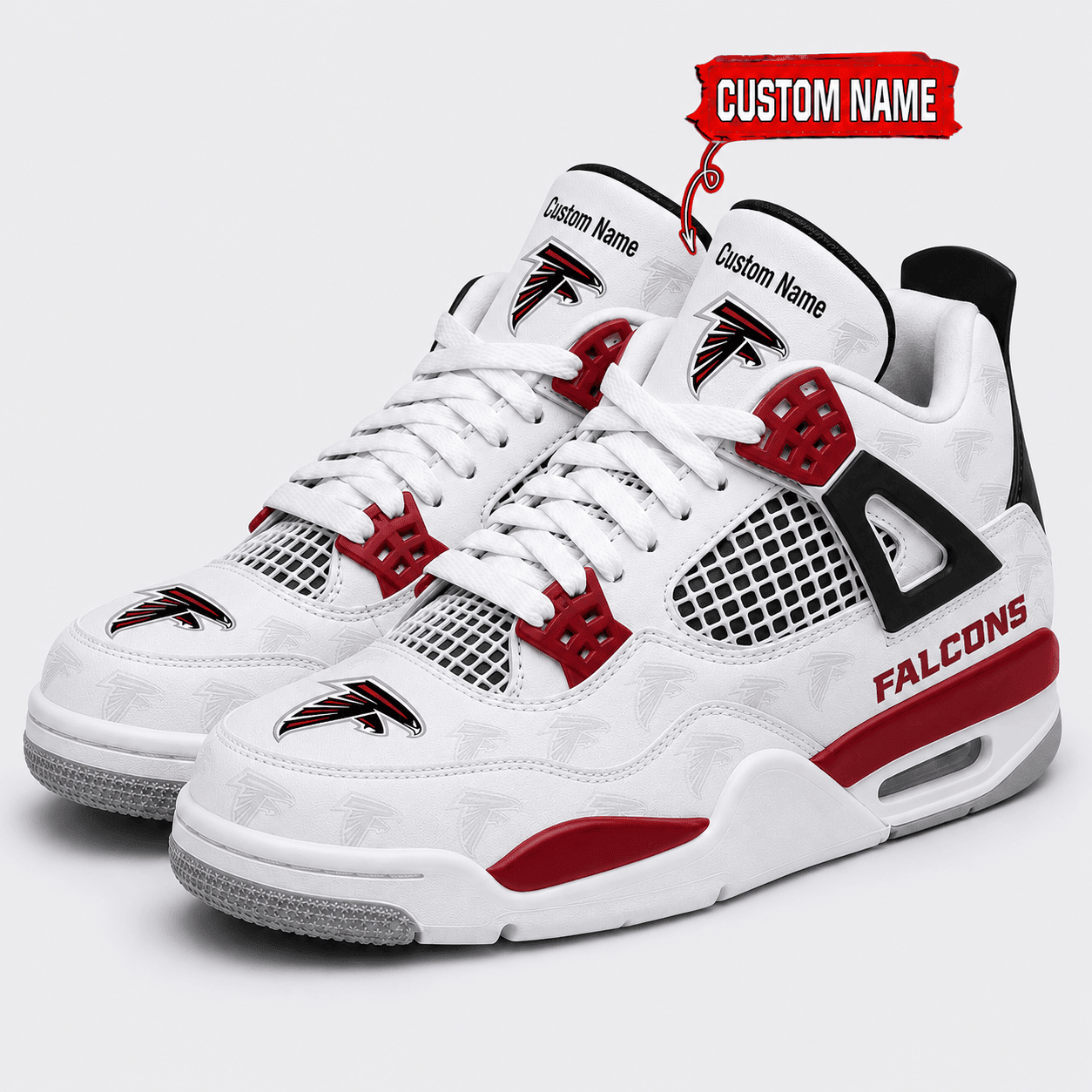 Atlanta Falcons Personalized AJ4 Sneaker VA354