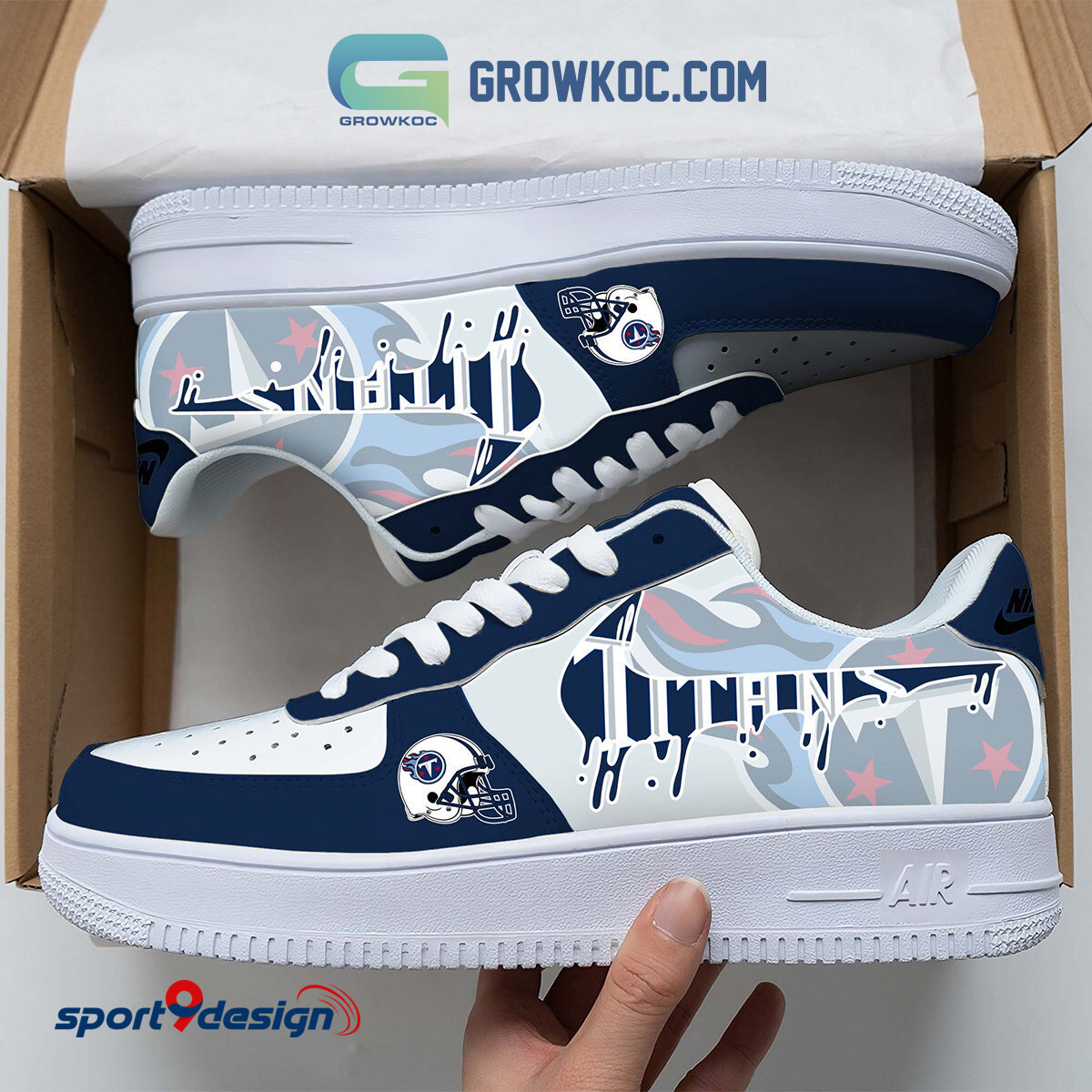 Tennessee Titans | Team Logo Fan Air Force 1 Shoes 2024