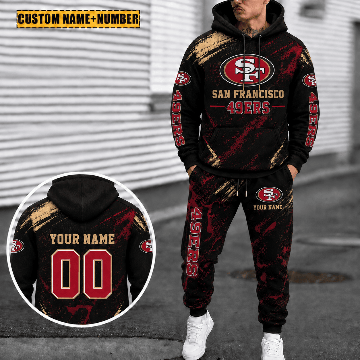 San Francisco 49ers Personalized Combo Hoodie And Sweatpants Gift For Fan VA1066