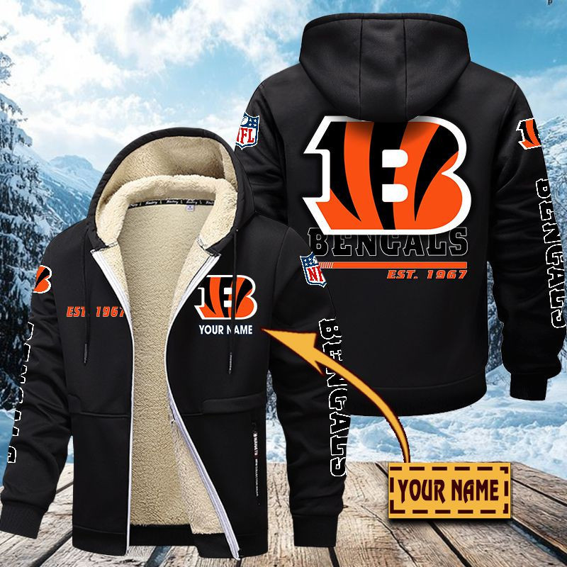 Cincinnati Bengals Premium Sherpa-Lined Winter Hoodie – Personalized Edition VITZC077