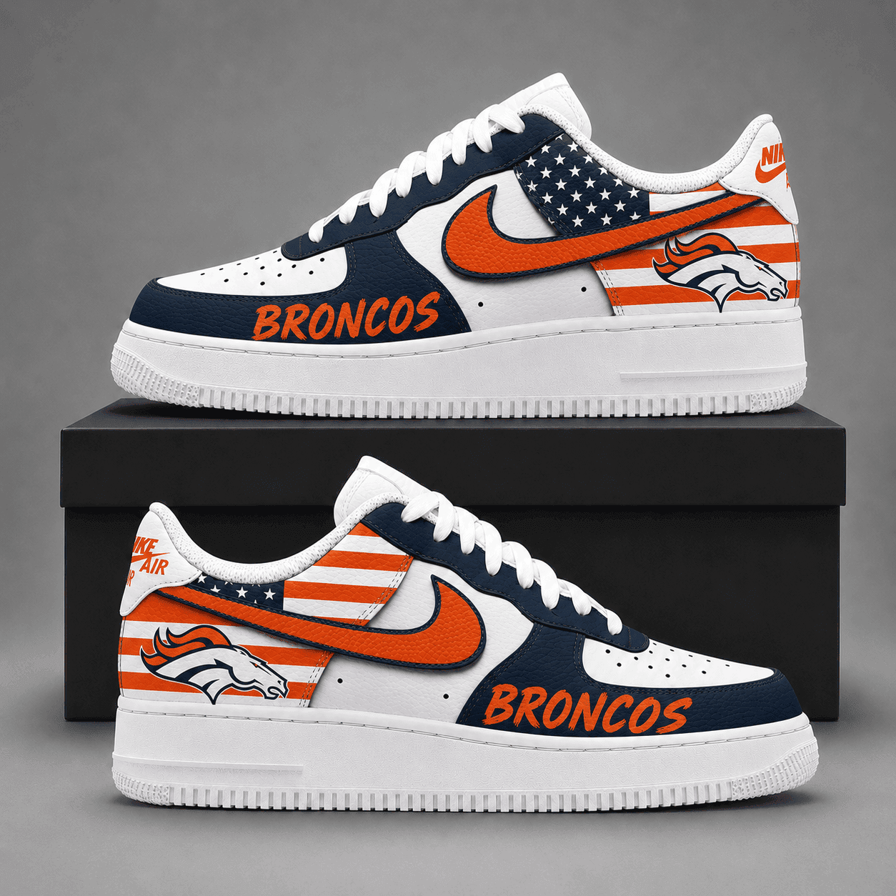 Denver Broncos | Premium American Football Team Limited AF1 Shoes NDN529