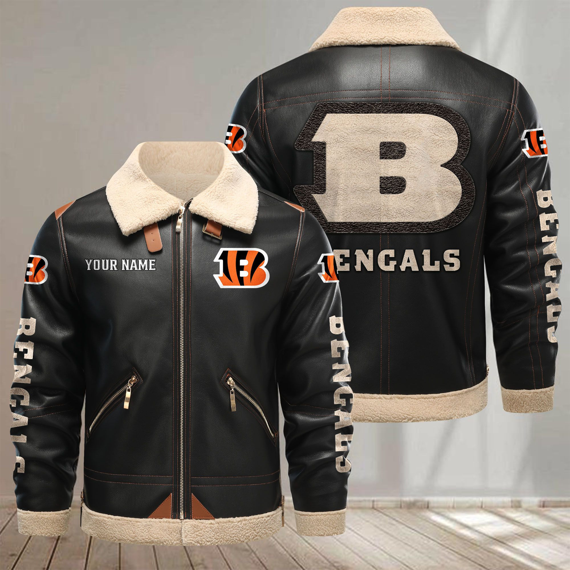 Cincinnati Bengals VITPL077 Leather Jacket – Premium & Ultra-Thick Leather Jacket