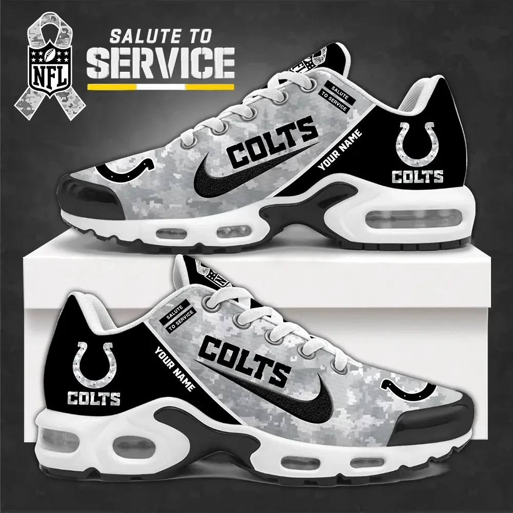 SPTBGTN546-Indianapolis Colts Personalized Plus T-N Youth Sneakers