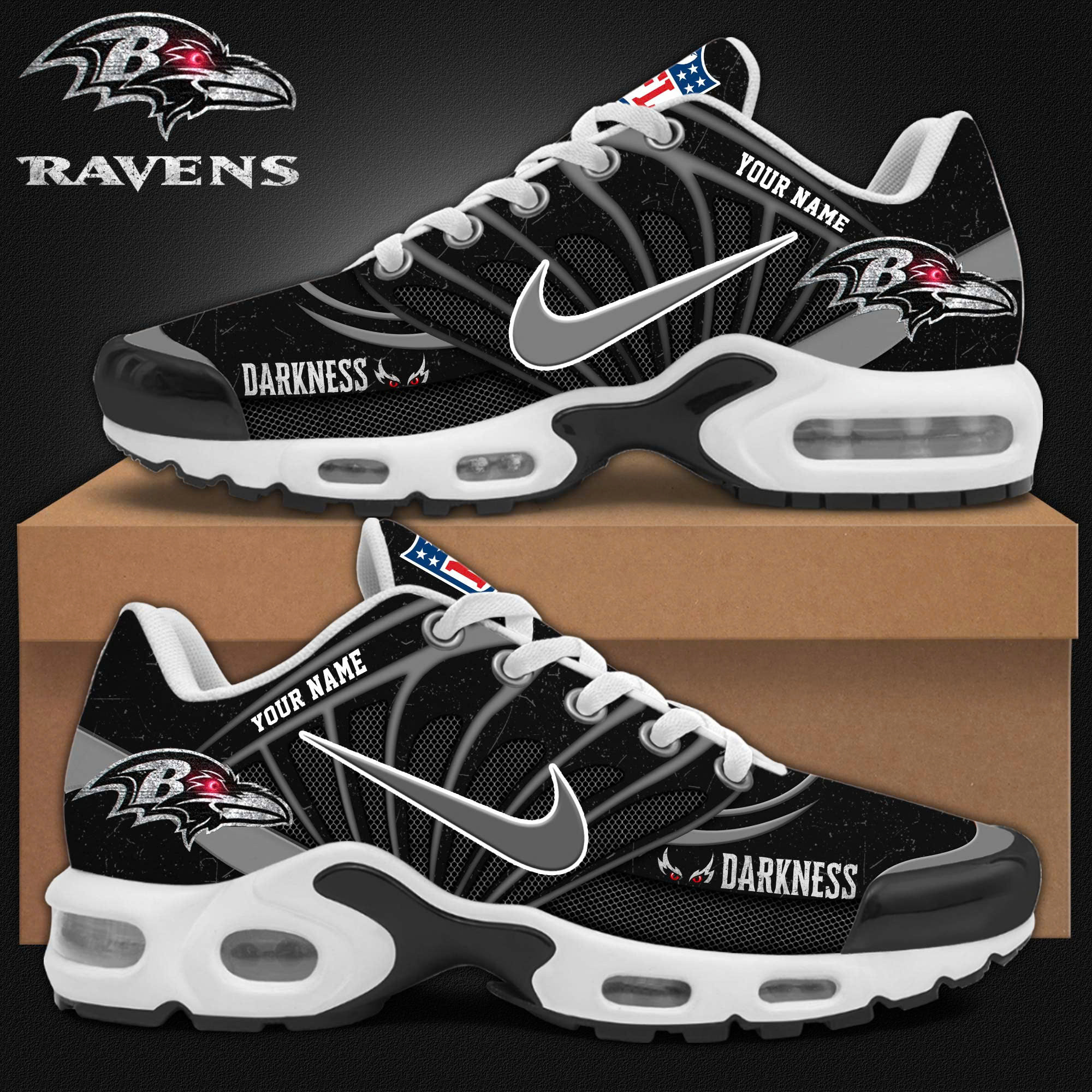 Baltimore Ravens Personalized Plus Sneakers 0813 BGTN1255