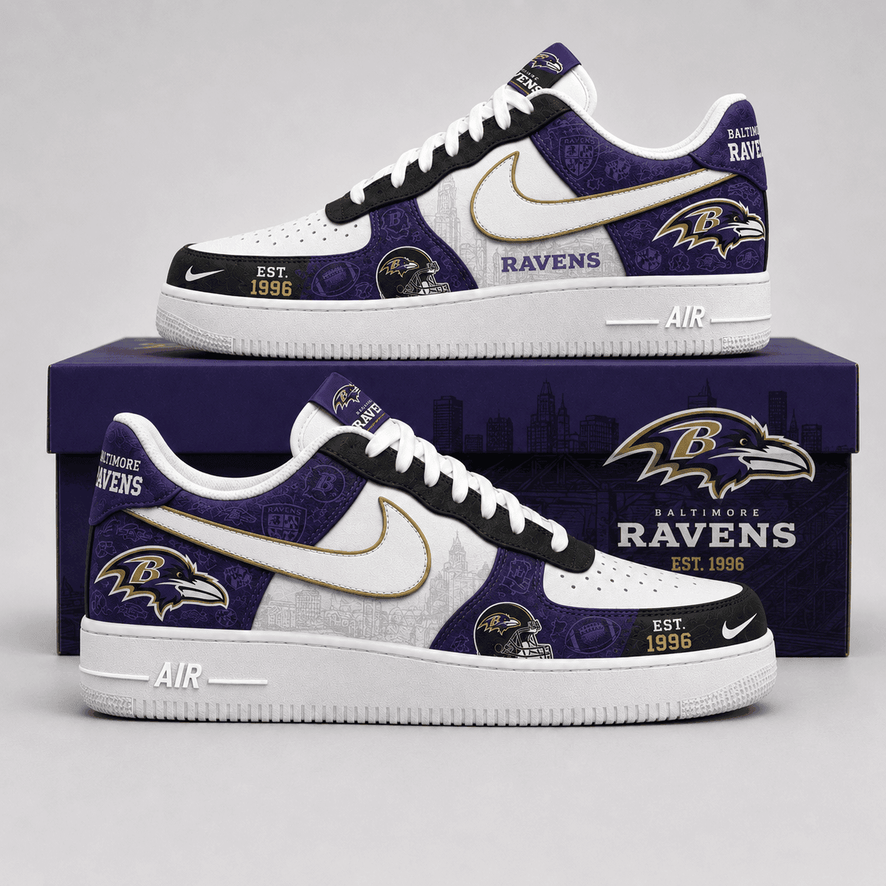 Baltimore Ravens | Premium NFL Game Ready Fan AF1 Shoes - VA35239