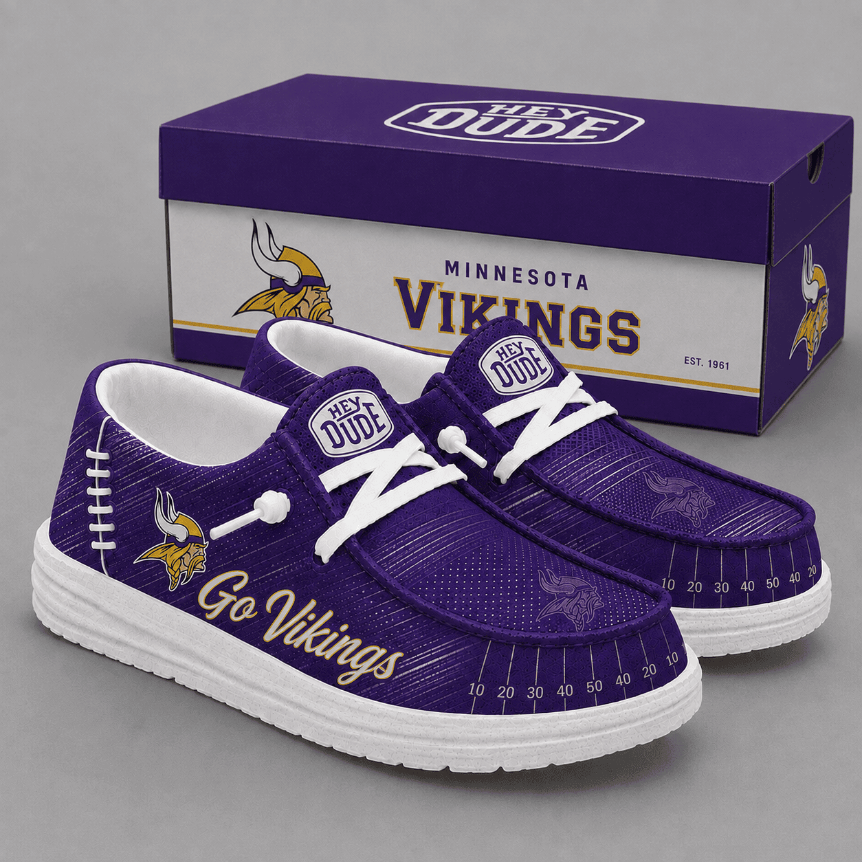 Minnesota Vikings | Premium NFL Football Field Fan Loafer Shoes - VA33020