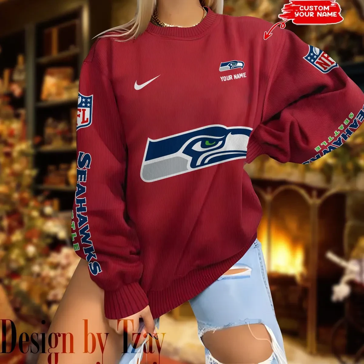 Seattle Seahawks New Woolen Sweater BGSWT213