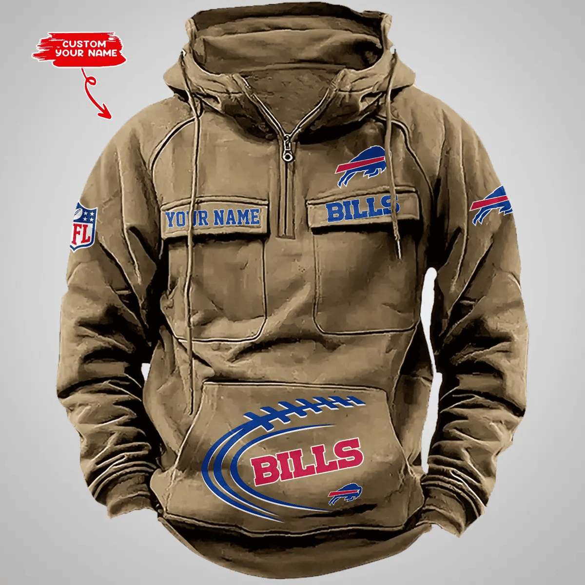 Buffalo Bills Vintage Men Hoodie AZVMHD113