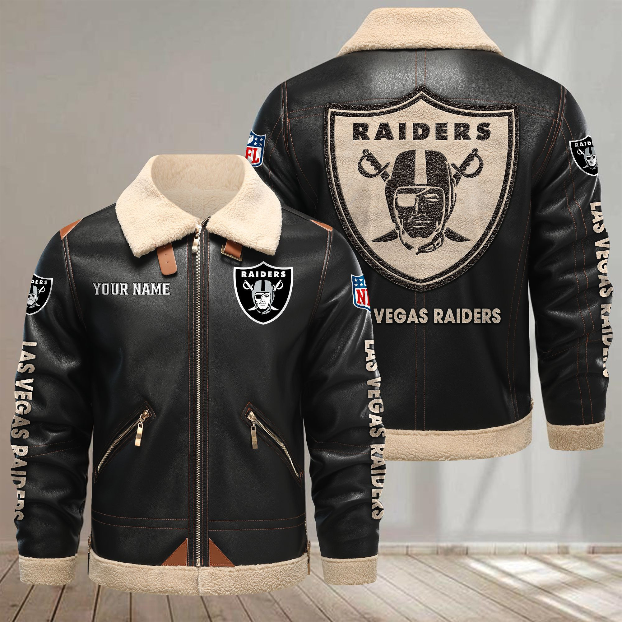 Las Vegas Raiders VITPL087 Leather Jacket – Premium & Ultra-Thick Leather Jacket