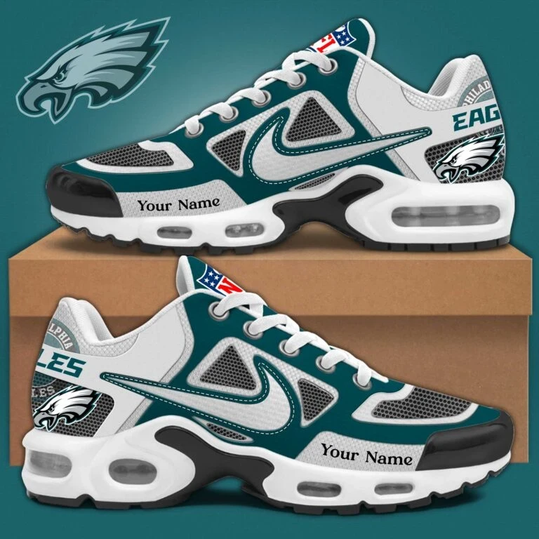 Philadelphia Eagles Sosh Custom Name Air Cushion Sport Shoes SPTTNSHOES026