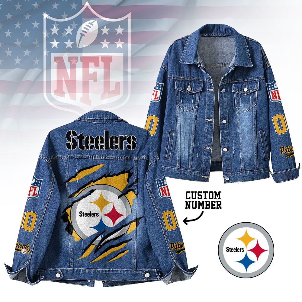 Pittsburgh Steelers | Premium Iconic Streetwear Denim Jacket NTH1