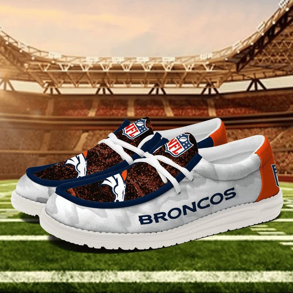Denver Broncos Personalized Moccasin Slippers – Hey Dude Shoes Style AZCHDUDE226