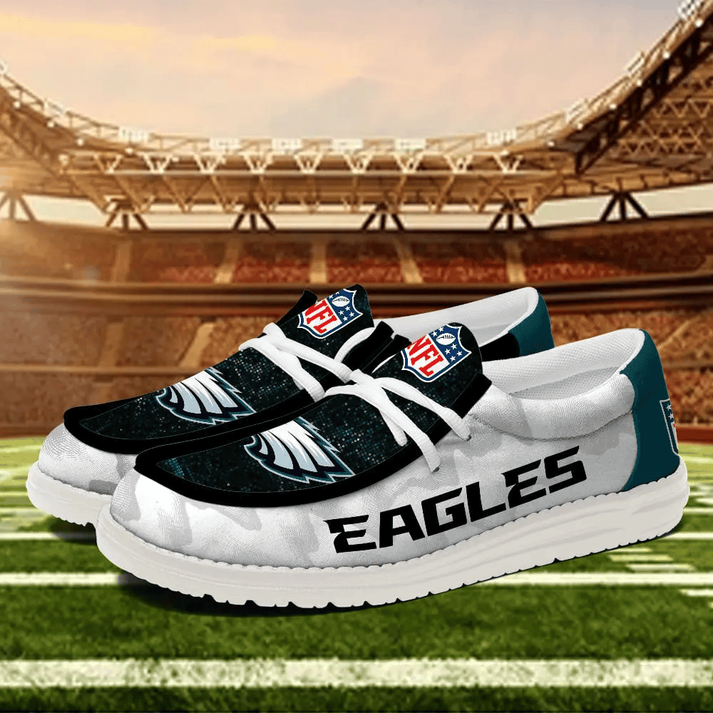 Philadelphia Eagles Moccasin Slippers - Hey Dude Shoes Style AZCHDUDE242