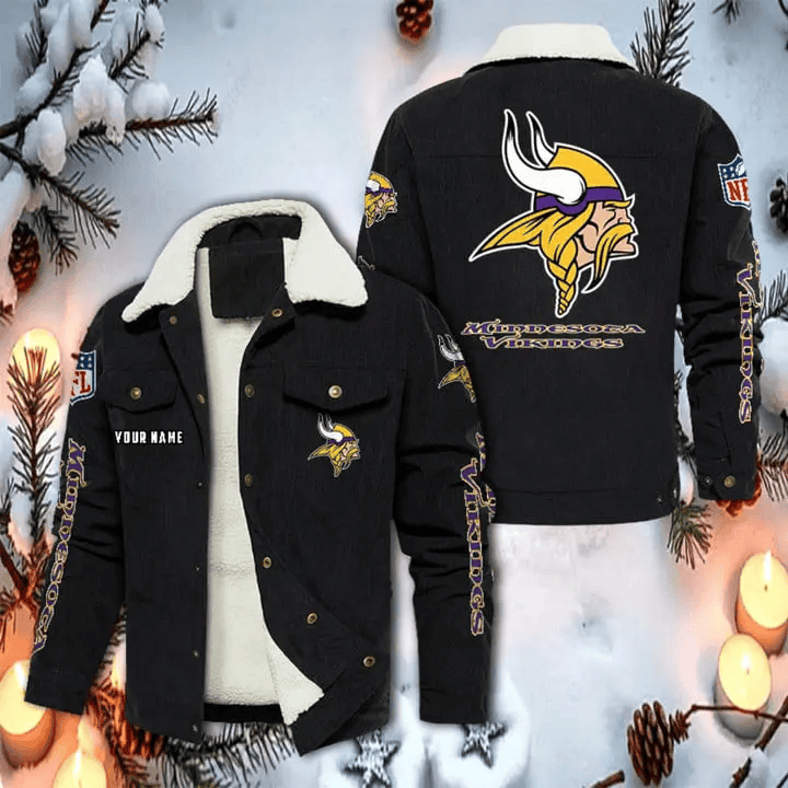 Minnesota Vikings Corduroy Fleece Jacket SPTCRFJK021