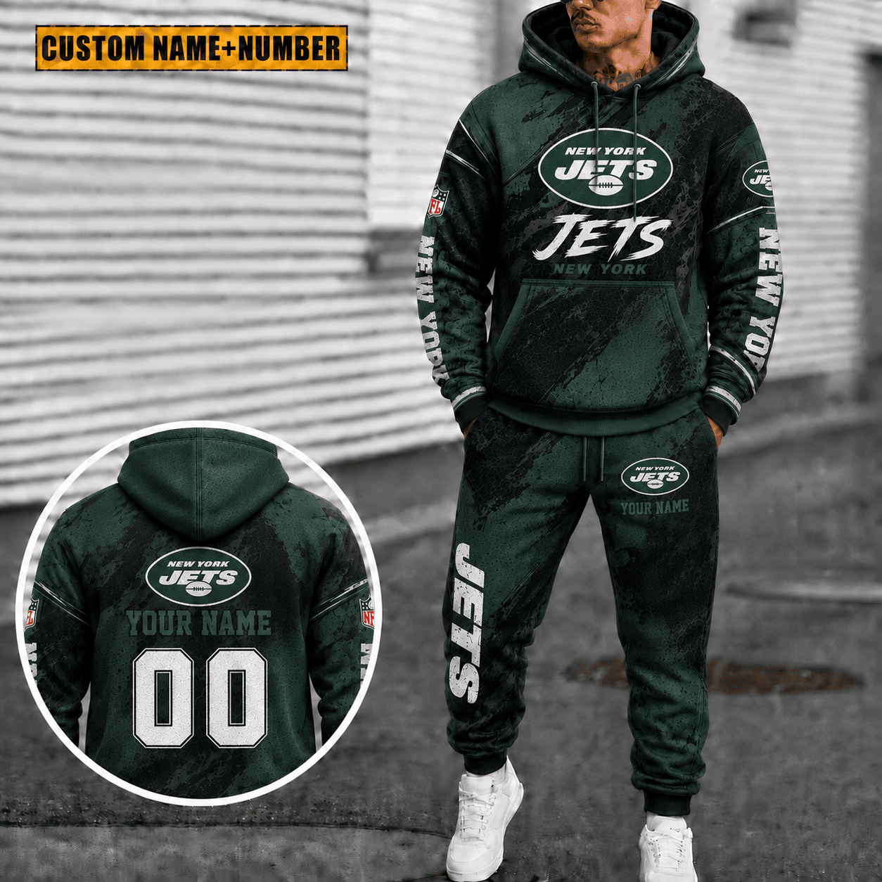 New York Jets Personalized Combo Hoodie And Sweatpants Gift For Fan VAN6129