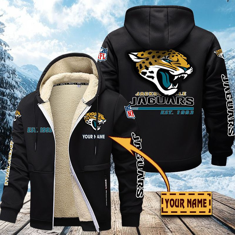 Jacksonville Jaguars Premium Sherpa-Lined Winter Hoodie – Personalized Edition VITZC085