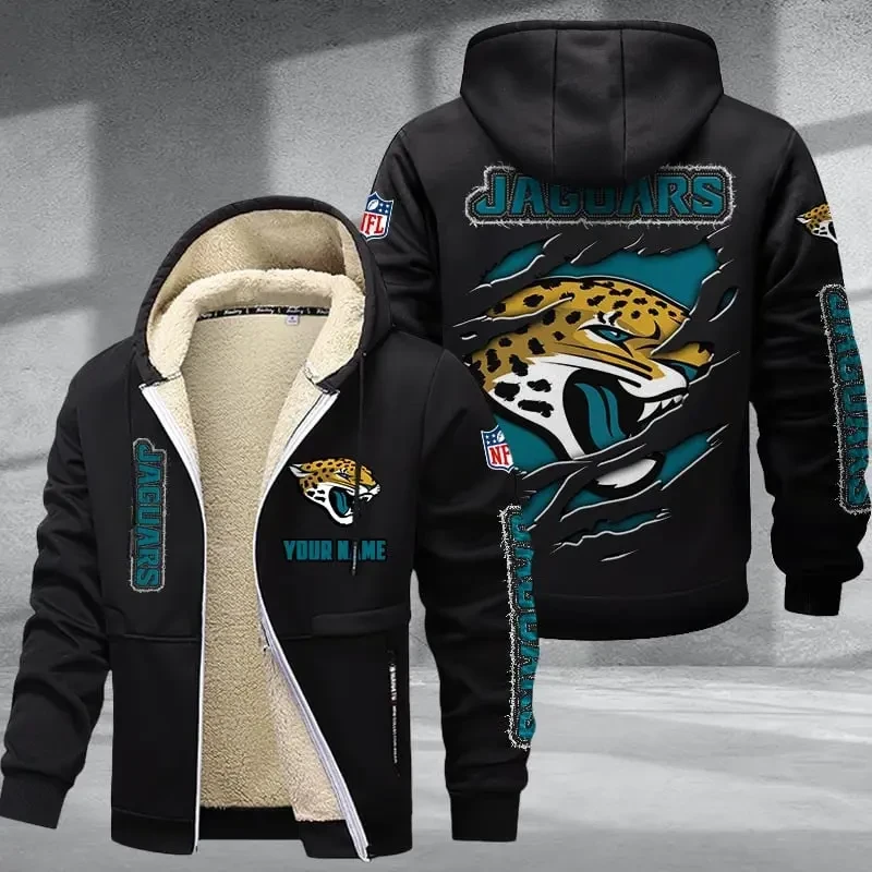 Jacksonville Jaguars DMTZ0368 Thickened Zipper Hoodies