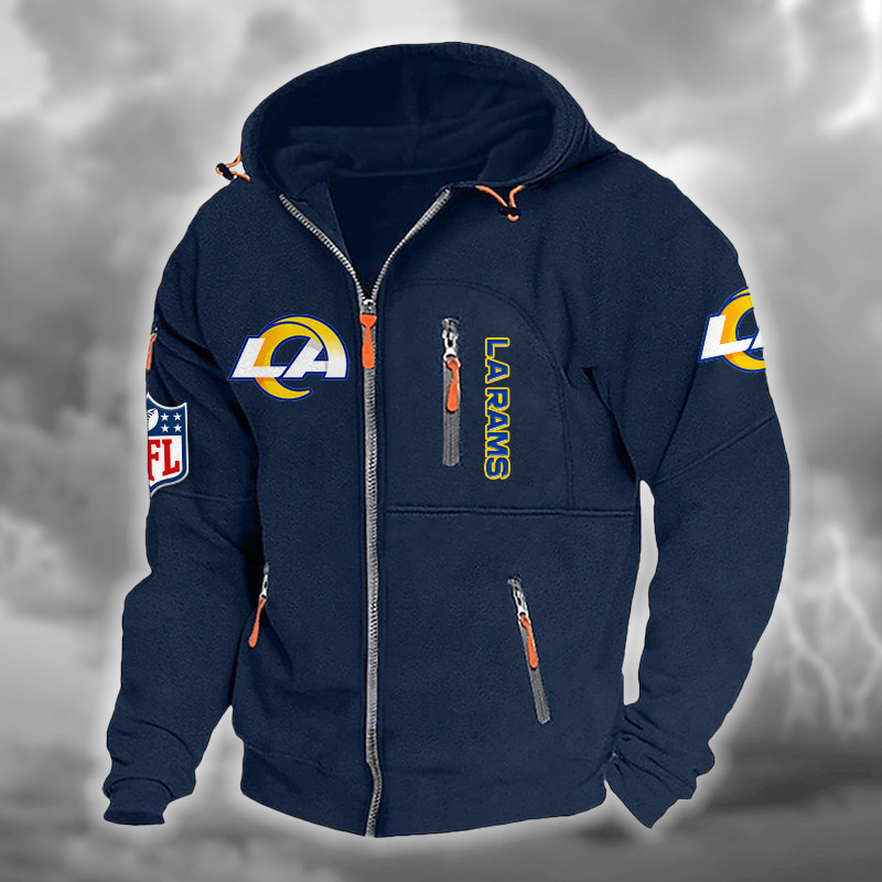 Los Angeles Rams DMCD0670 Hooded Cardigan Jacket