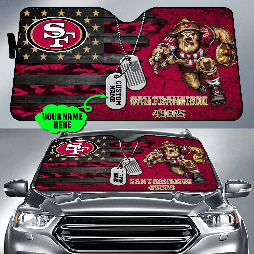 San Francisco 49ers Personalized Auto Sun Shade BG57