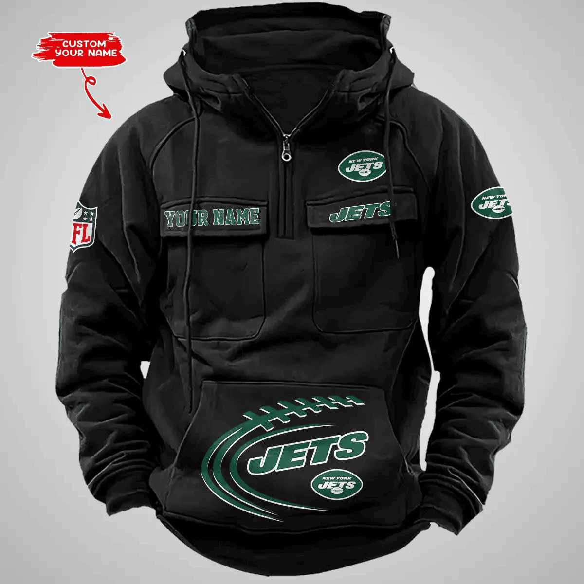 New York Jets Vintage Men Hoodie AZVMHD131