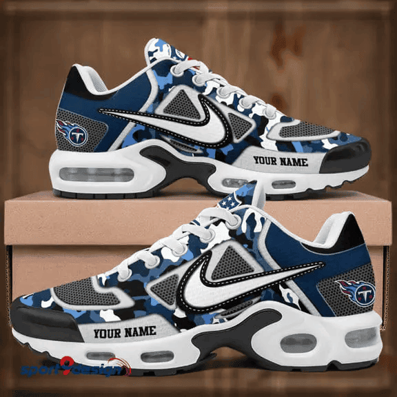 Tennessee Titans Custom Camo Print Athletic T-N Sneakers SPTTNSHOES129