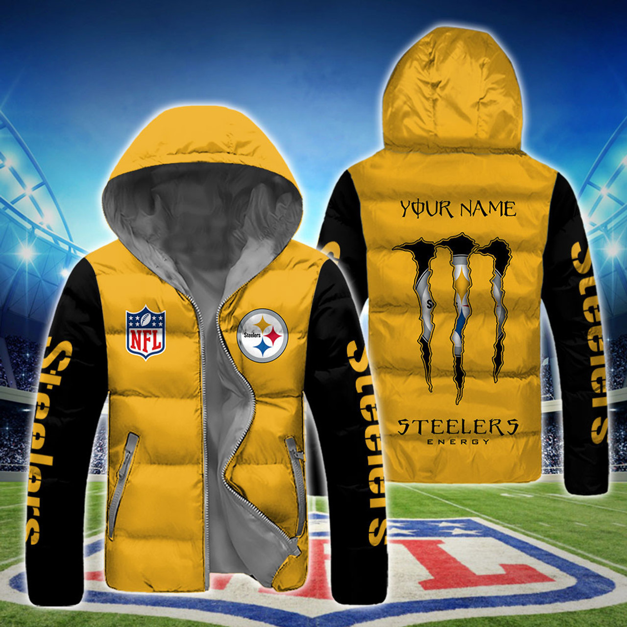 PITTSBURGH-STEELERS-TEAM-HOODED-SPORT-DOWN-JACKETS GU879