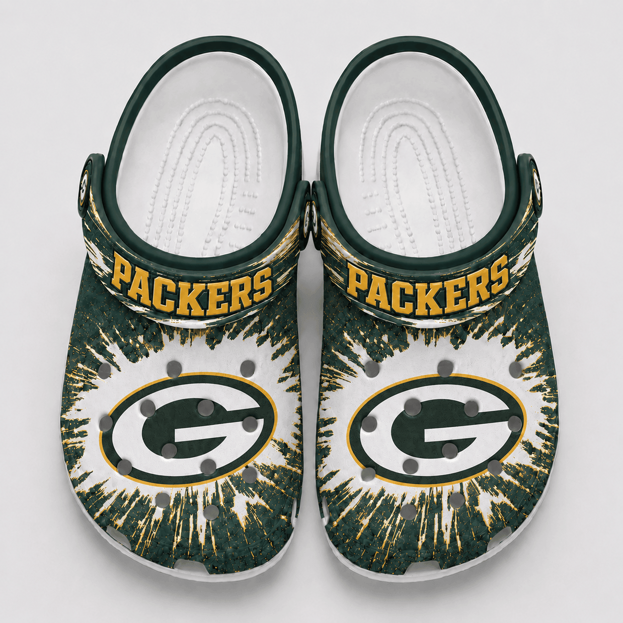 Green Bay Packers | Premium NFL Splash Burst Fan Crocs VAN222
