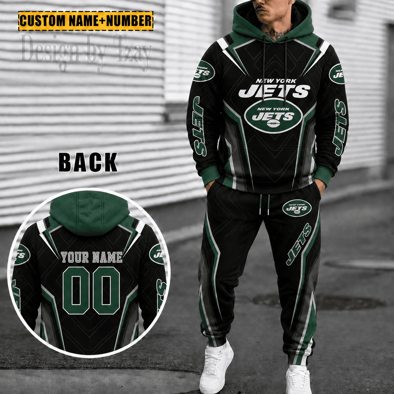 New York Jets Personalized Combo Hoodie And Sweatpants Gift For Fan VA1090