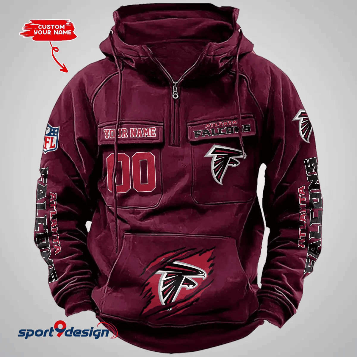 Atlanta Falcons Vintage Men Hoodie AZVMHD151