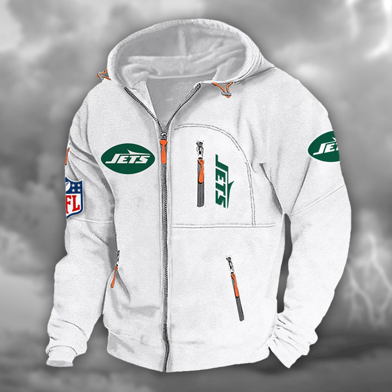 New York Jets DMCD0676 Hooded Cardigan Jacket