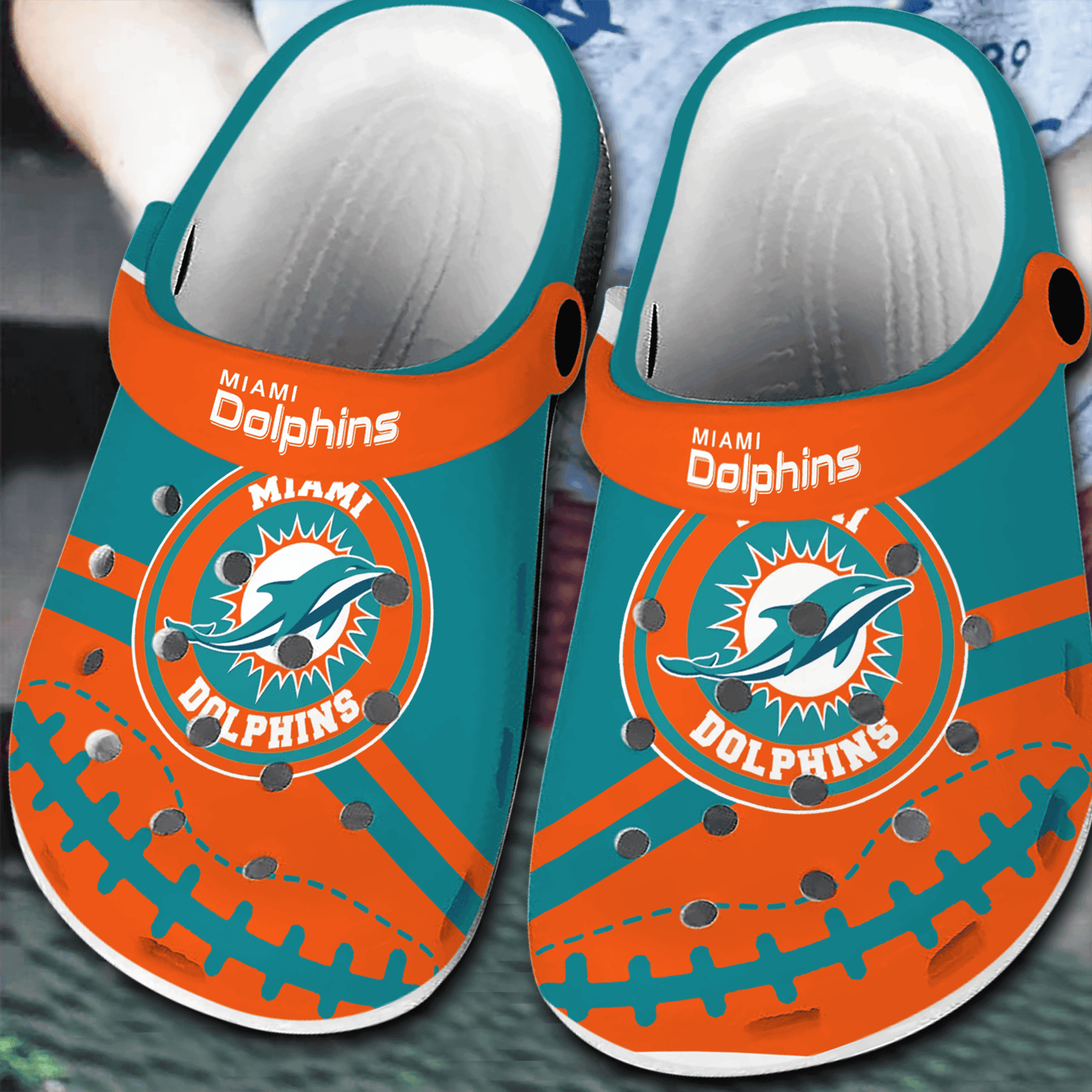 NFL Miami Dolphins Clogs Shoes Nicegift CRSC1S5