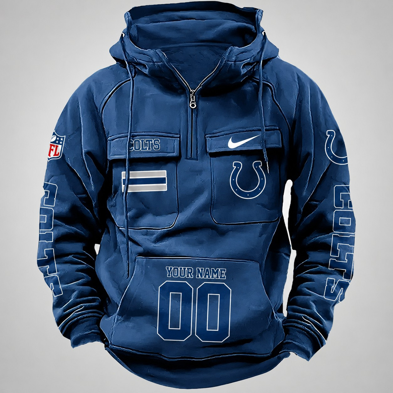 Indianapolis Colts Vintage Men Hoodie DV2 AZVMHD393