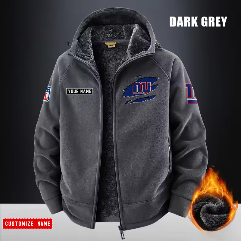 New York Giants Fleece Fashion Hooded Jacket Outdoor SPTFFHJ056