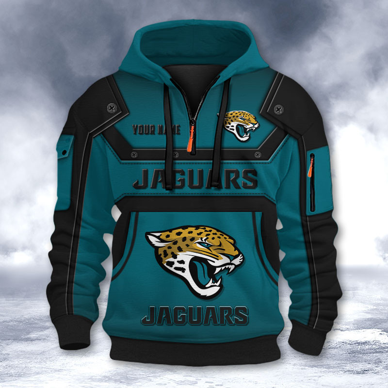 Jacksonville Jaguars DMHT2560 3D Half-zip Hoodie